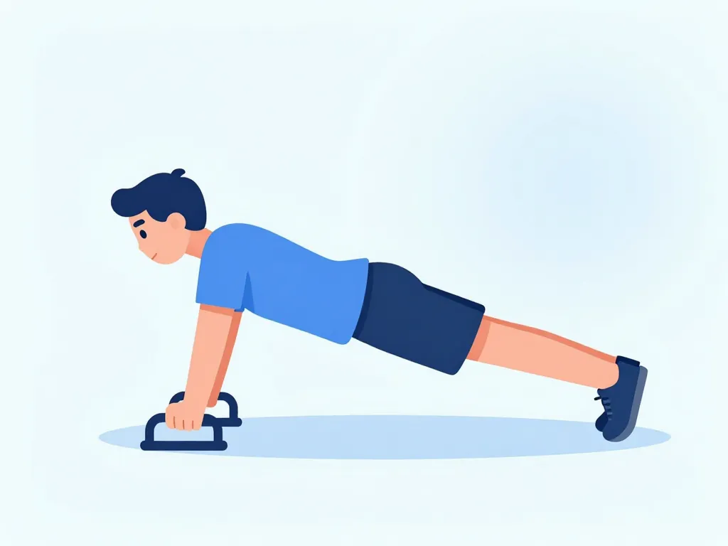 Position correcte avec poignées pompes pendant un exercice