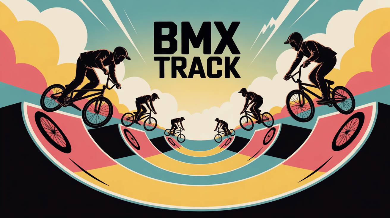 illustration bmx track moderne en action