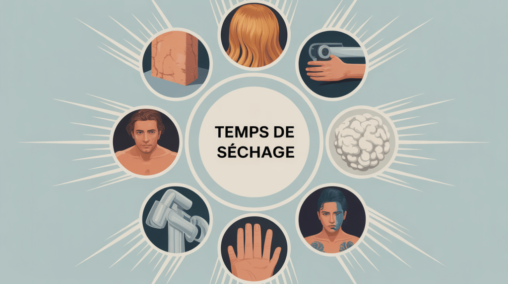 combien de temps pour sécher illustration synthétique matériaux