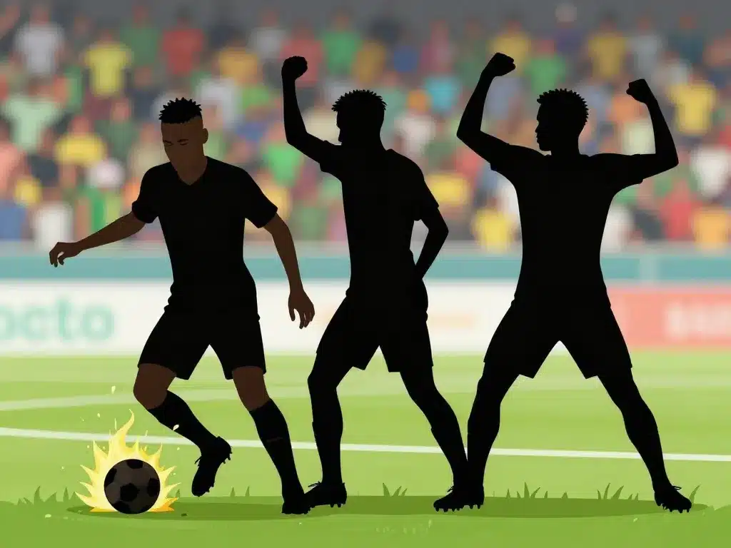 Scène stars actuelles footballeur brésilien célèbre