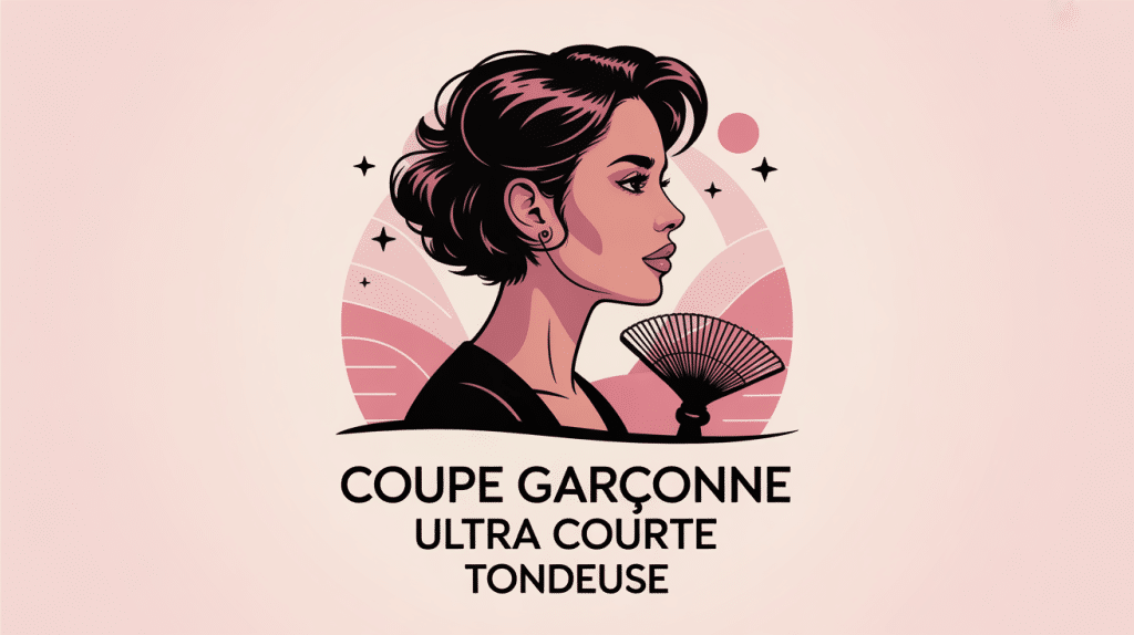 illustration coupe garçonne ultra courte femme tondeuse moderne