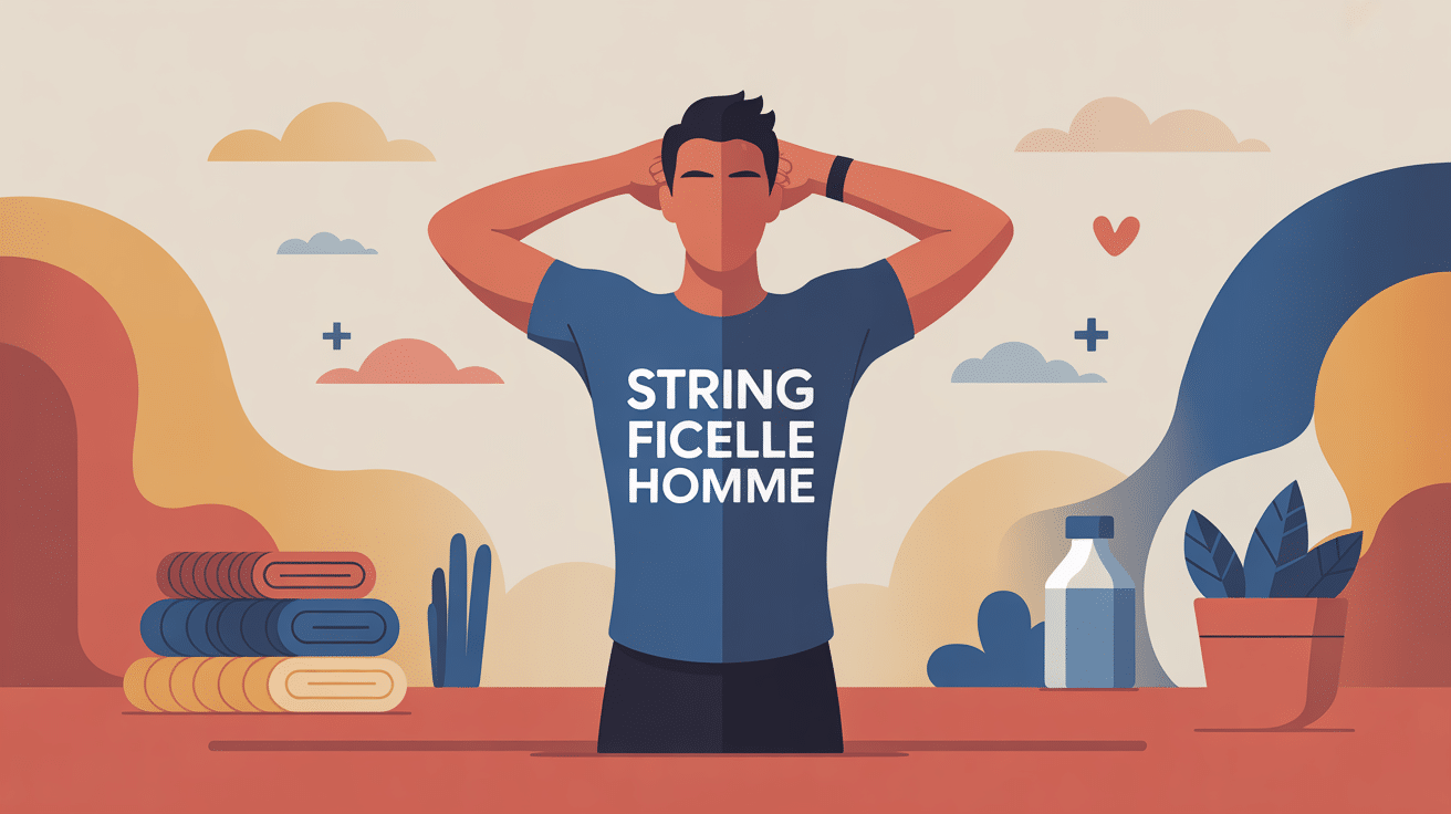 homme en string ficelle élégant et moderne