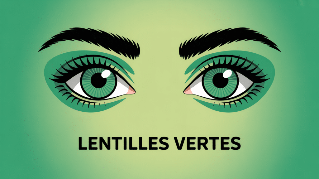 Lentille verte pour les yeux illustration élégante regard moderne