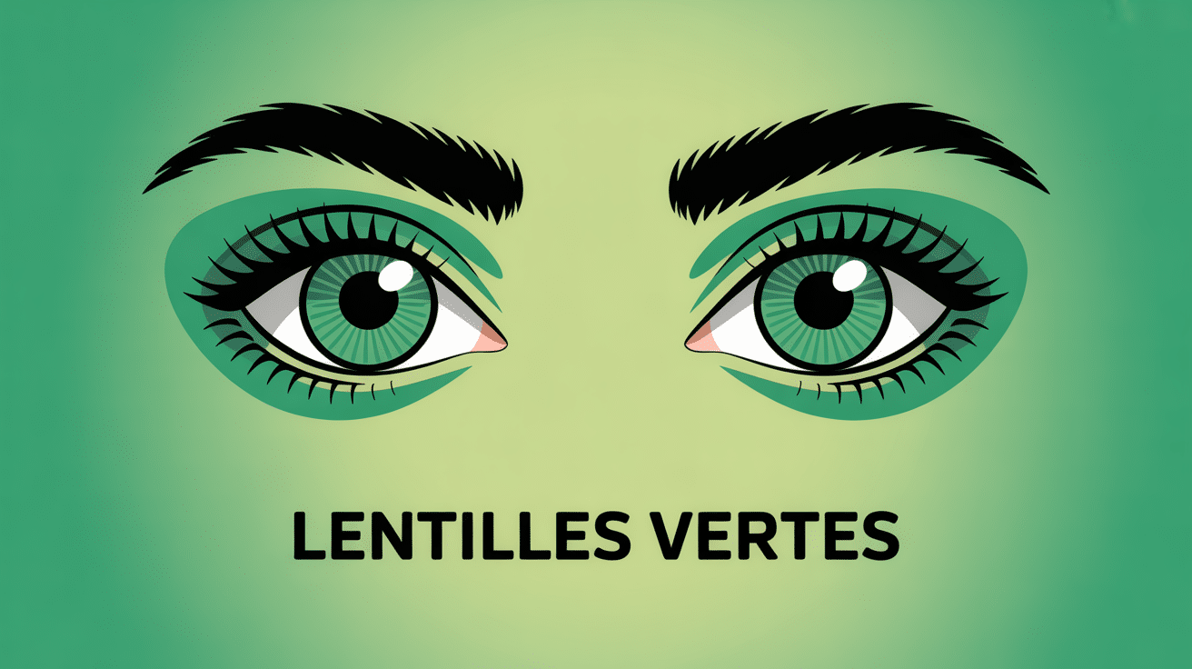 Lentille verte pour les yeux illustration élégante regard moderne