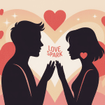 love spark duo silhouettes étincelles ambiance amoureuse