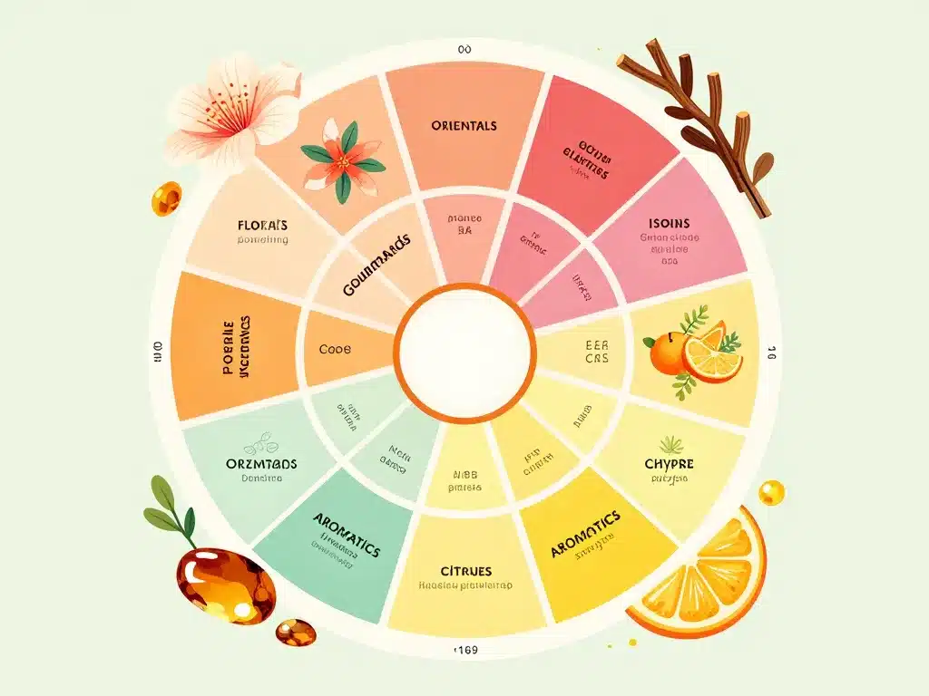 luxury parfum familles olfactives roue fragrance