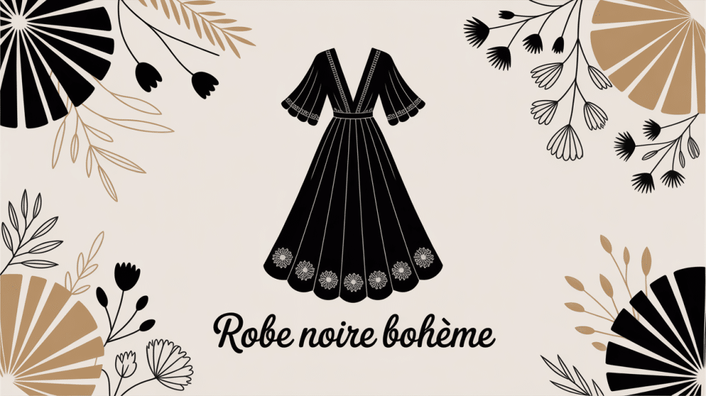 ma boheme robe noire élégante fond poétique