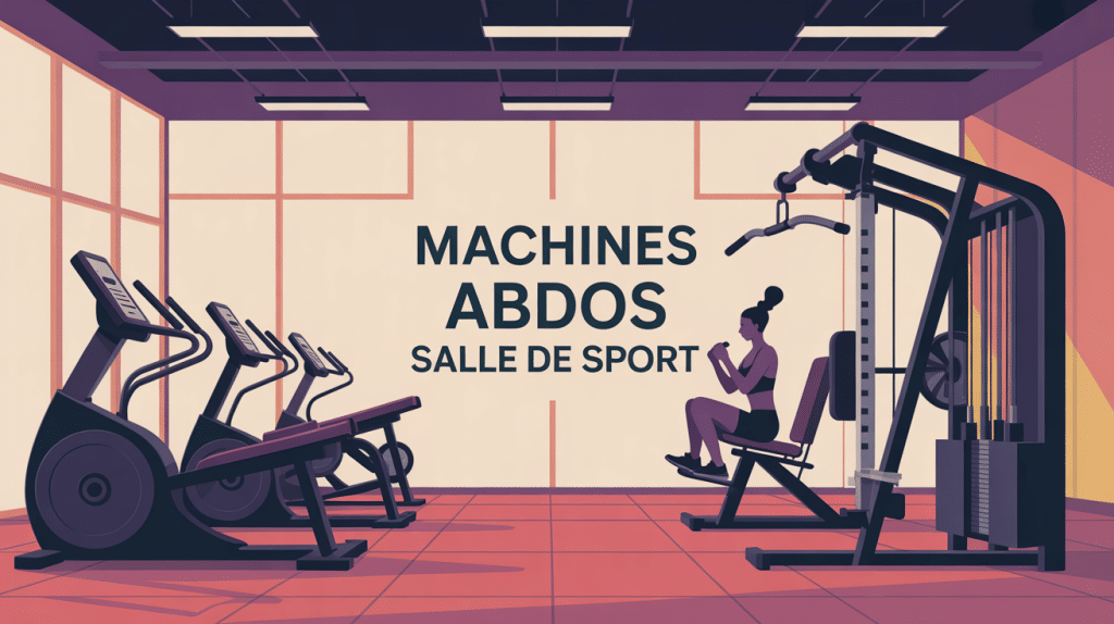 machines abdos salle de sport en illustration moderne