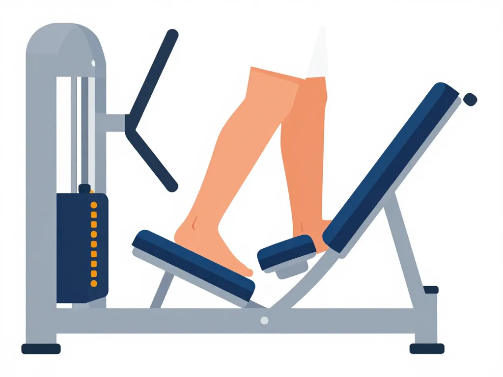 schema position pieds mollet a la presse