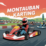 illustration montauban karting piste sinueuse 3d