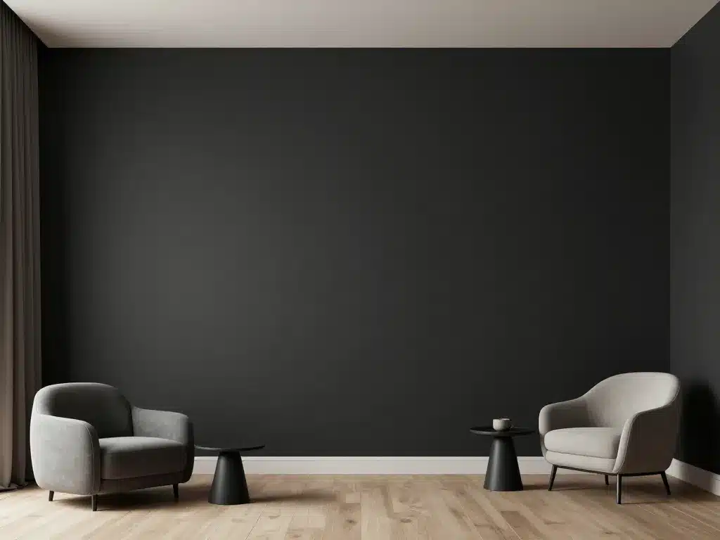 noire absolue mur noir déco moderne