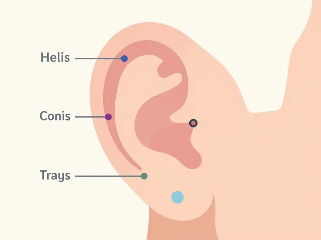 zones principales nom.piercing oreille
