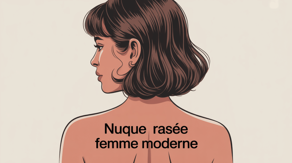 Nuque rasée hyper stylée coupe courte femme moderne vue de dos