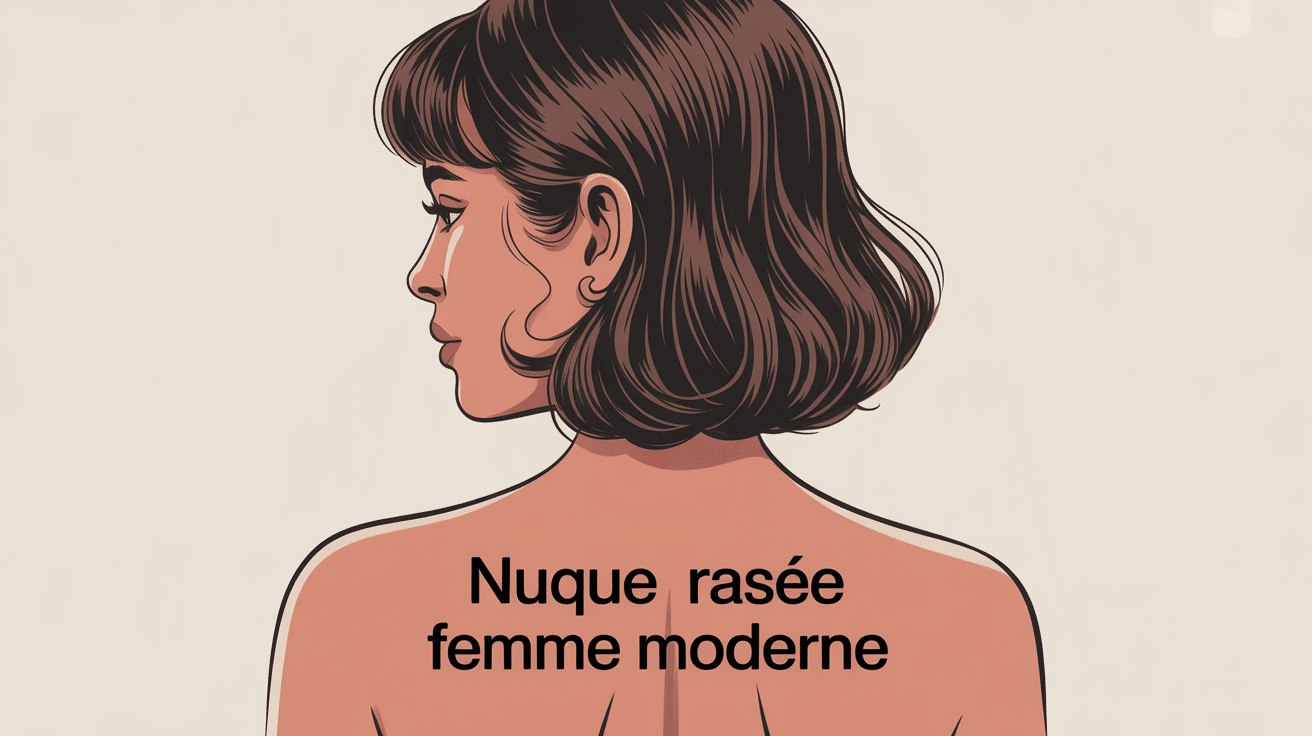 Nuque rasée hyper stylée coupe courte femme moderne vue de dos