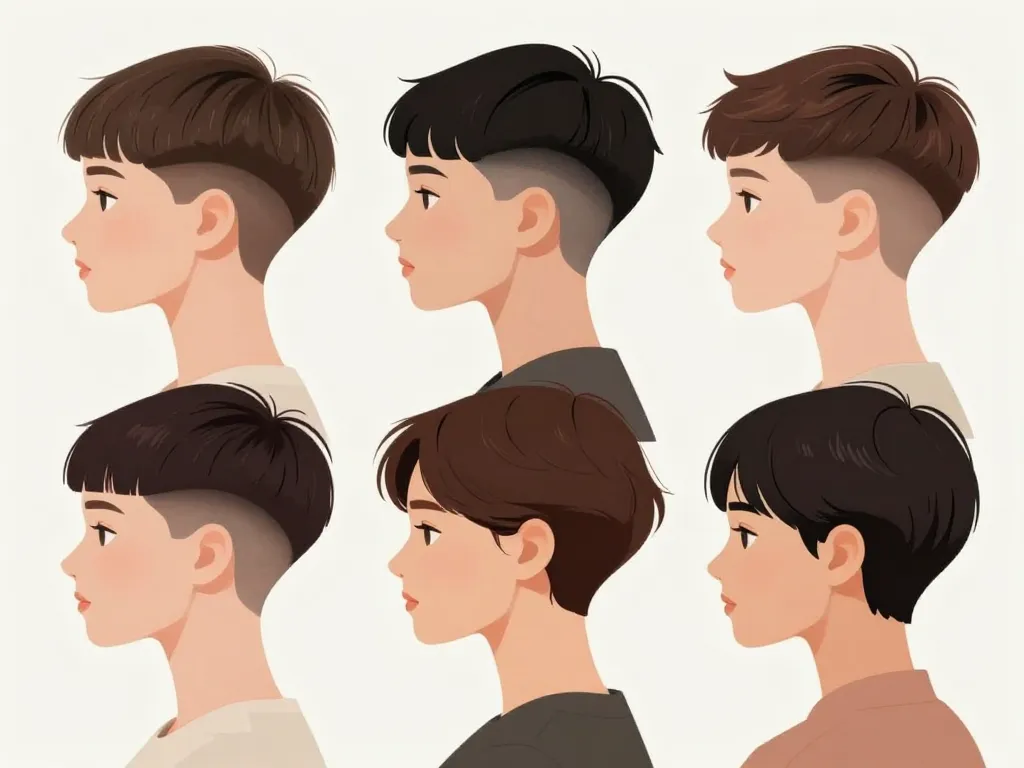 Nuque rasée hyper stylée coupe courte femme moderne plusieurs styles