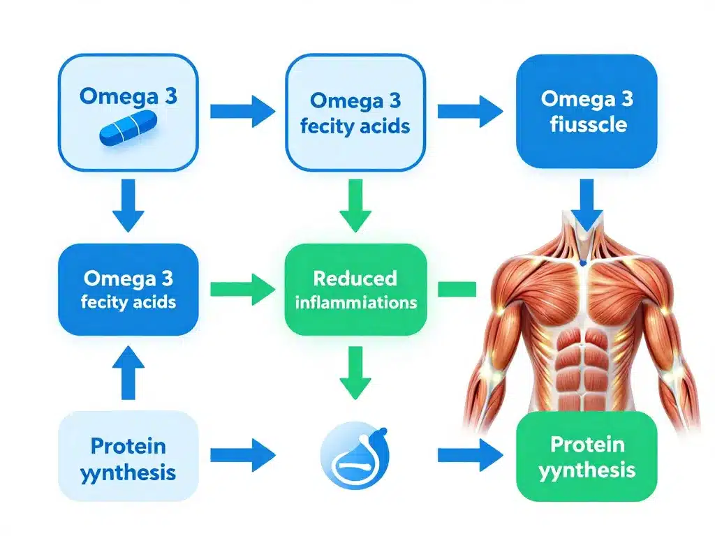 omega 3 musculation schema inflammation muscle