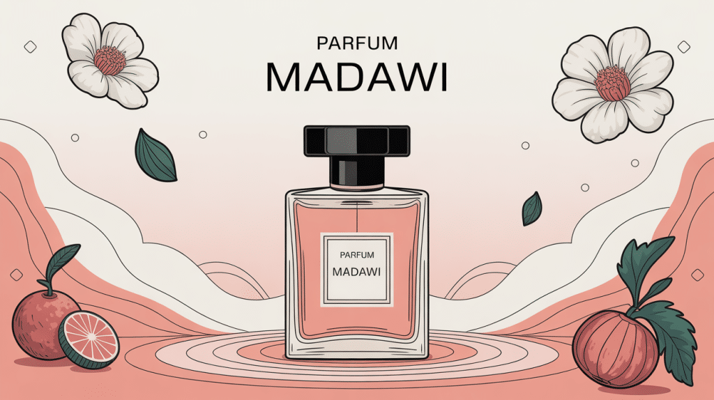 illustration flacon parfum madawi style oriental moderne