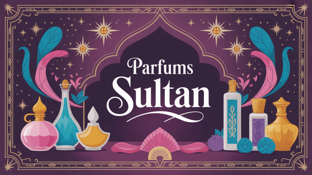 Illustration raffinée de l’univers parfums sultan, ambiance orientale et luxe