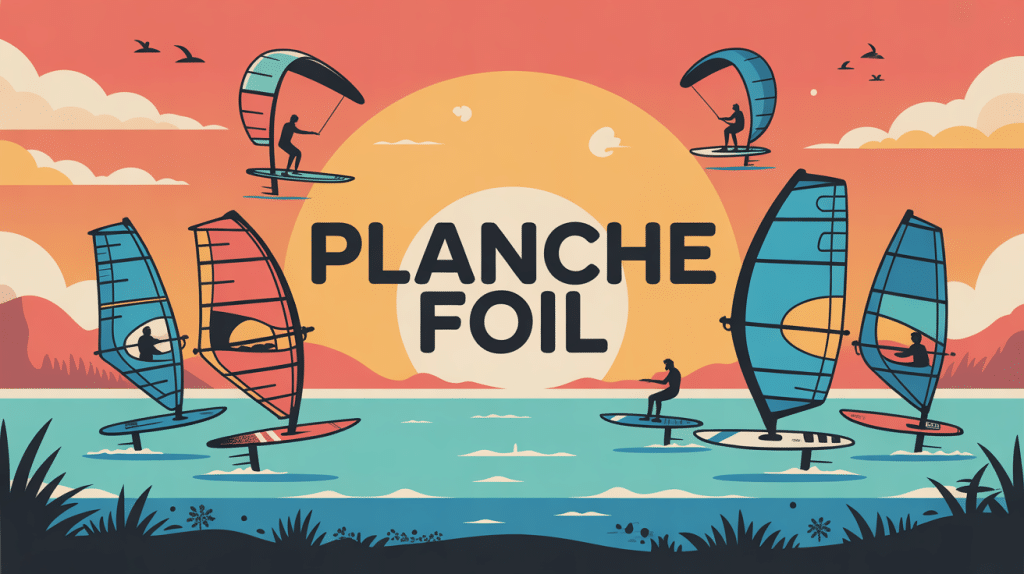 planche foil modèles et riders sur plage