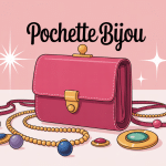 Illustration raffinée pochette bijou et bijoux