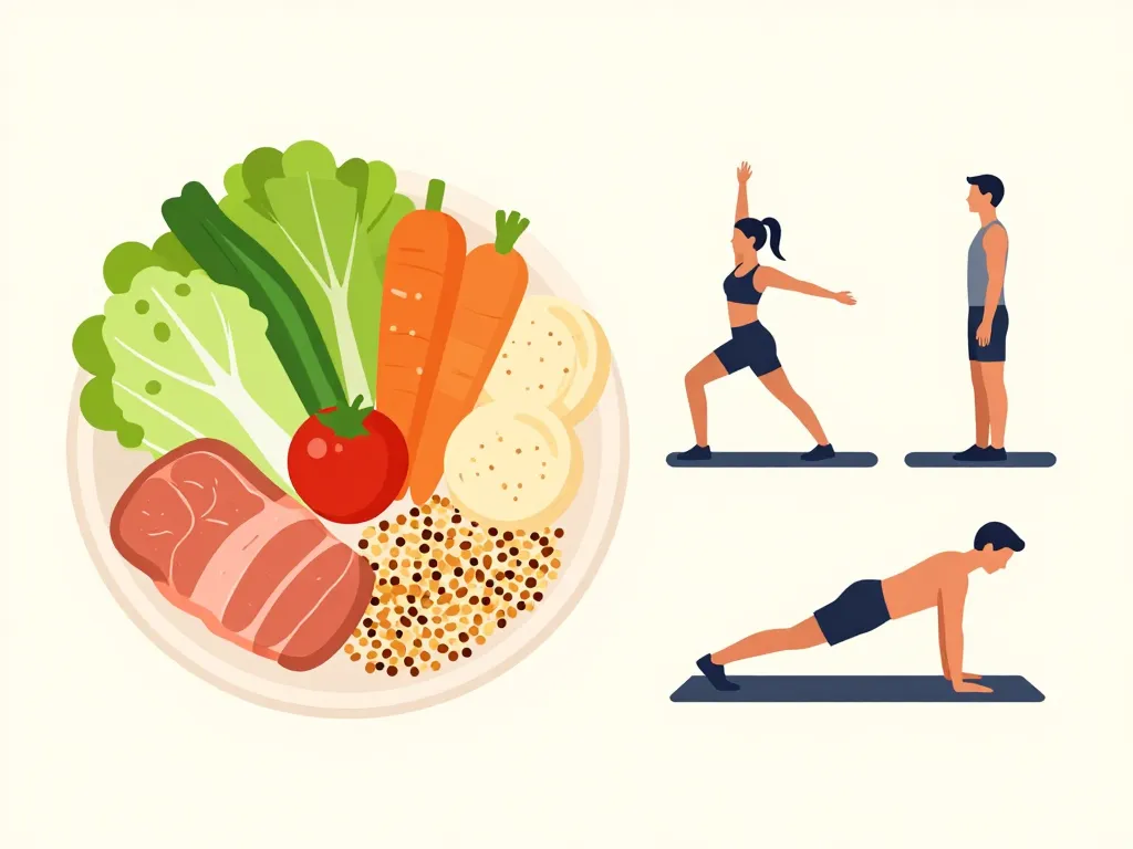 programme pour un ventre plat assiette équilibrée et exercice physique