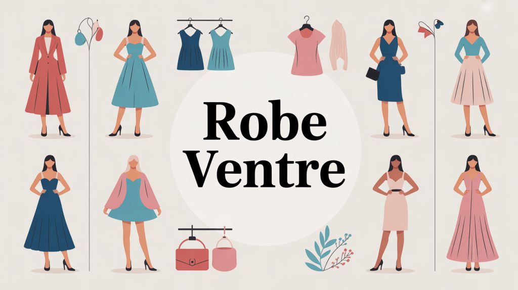 illustration quelle robe quand on a du ventre femmes coupes flatteuses