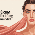 sérum effet lifting immédiat avis image visage stylisé lumineux