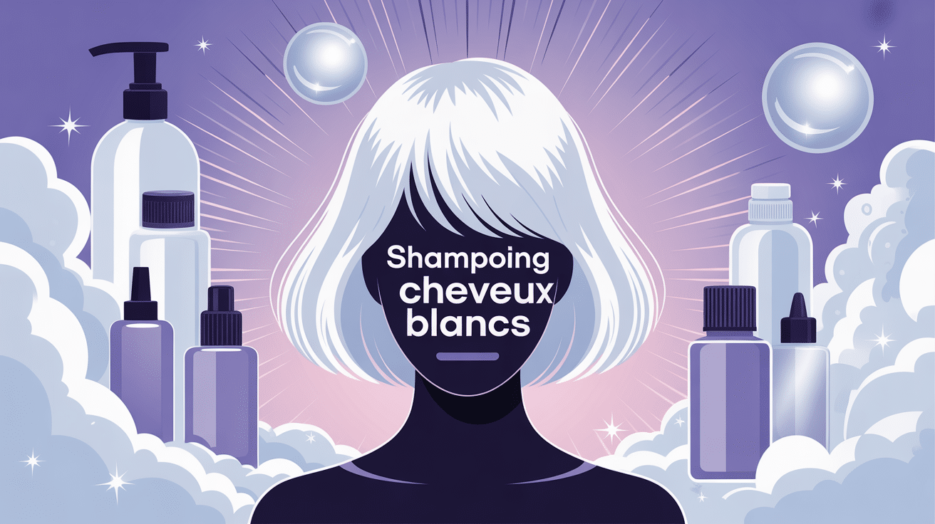shampoing cheveux blancs avis cheveux éclatants illustration