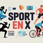 illustration sport en x silhouettes activités numériques