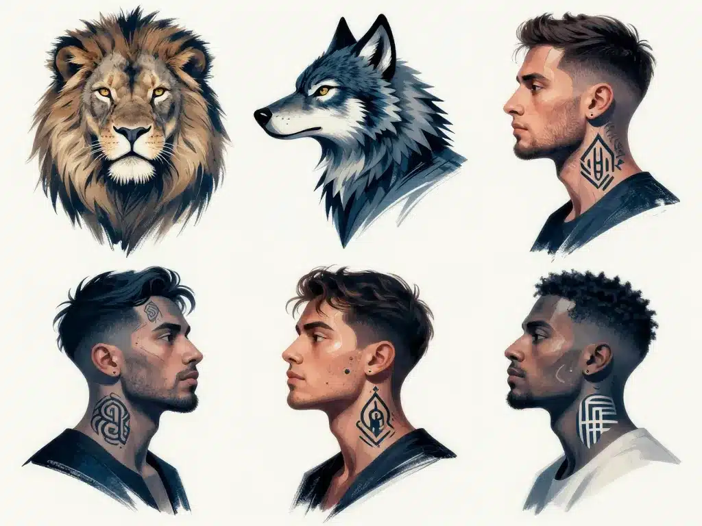 Exemples tatouage cou homme signification motifs et styles