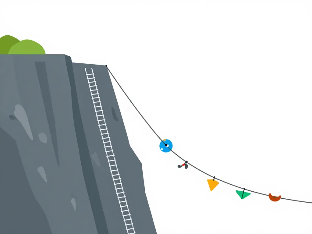diagramme obstacles parcours via ferrata de Liaucous