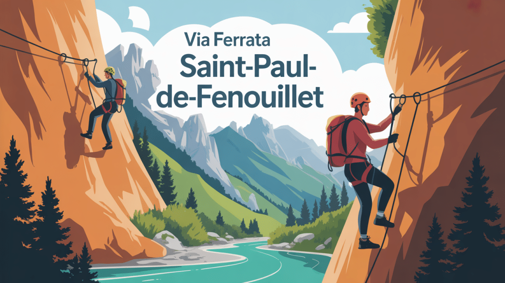 via ferrata saint paul de fenouillet illustration aventure gorges galamus