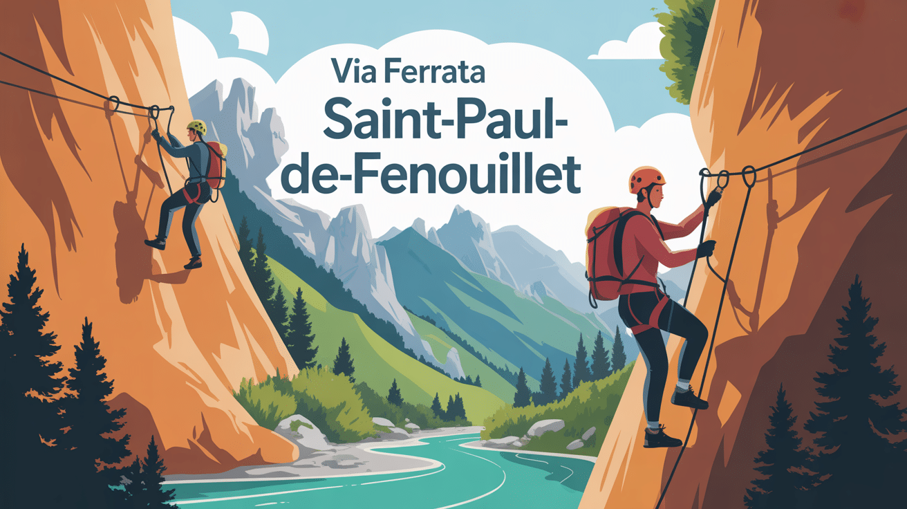 via ferrata saint paul de fenouillet illustration aventure gorges galamus