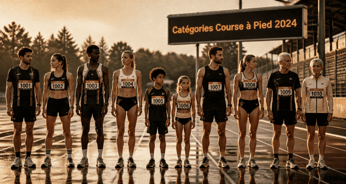 Catégorie course à pied 2024 sur piste, coureurs de tous âges