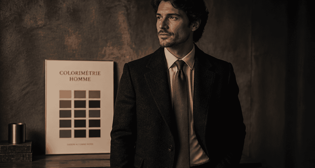 colorimétrie homme portrait élégant nuancier