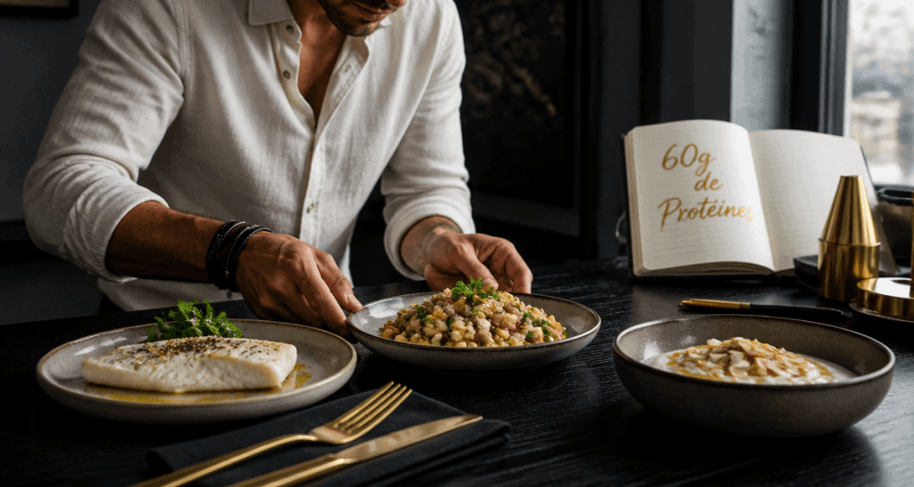 comment manger 60 g de proteine par jour assiettes exemples