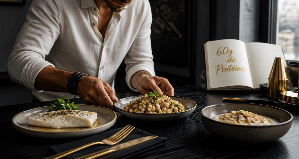 comment manger 60 g de proteine par jour assiettes exemples