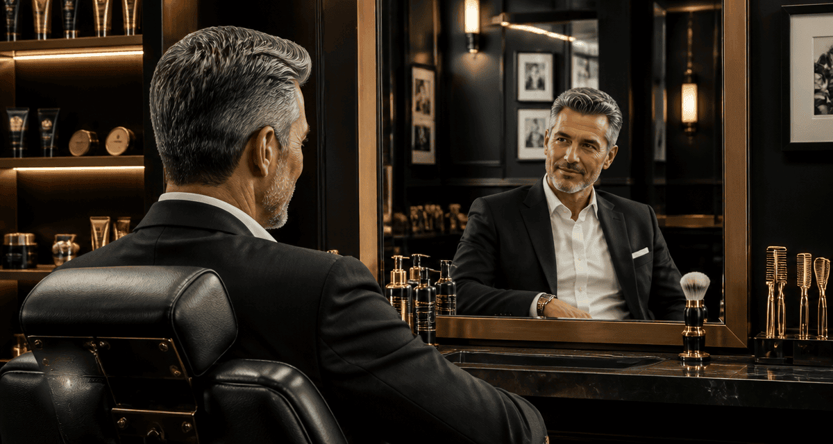 Coupe homme 50 ans taper poivre et sel élégante