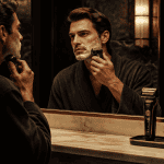 meilleur rasoir électrique homme 2024 sur plan de travail salle de bain