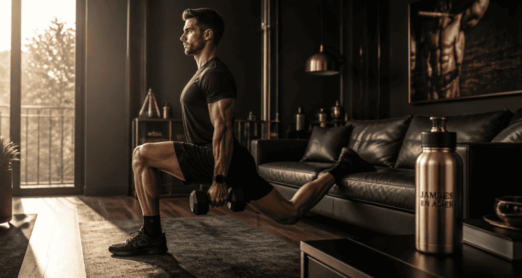 musculation jambes maison squat bulgare salon