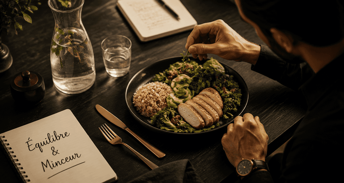nutrition perdre du poids homme prépare assiette équilibrée