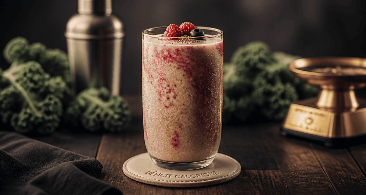 smoothie proteine pour maigrir verre baies chia