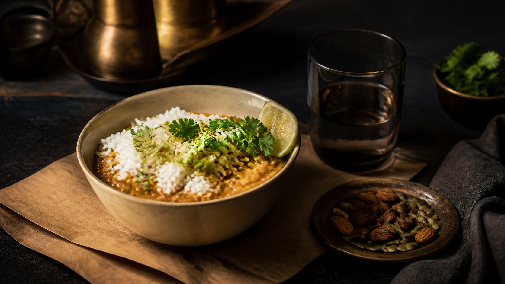 Bol de dahl et riz, sources de proteines vegetales pour remplacer la viande
