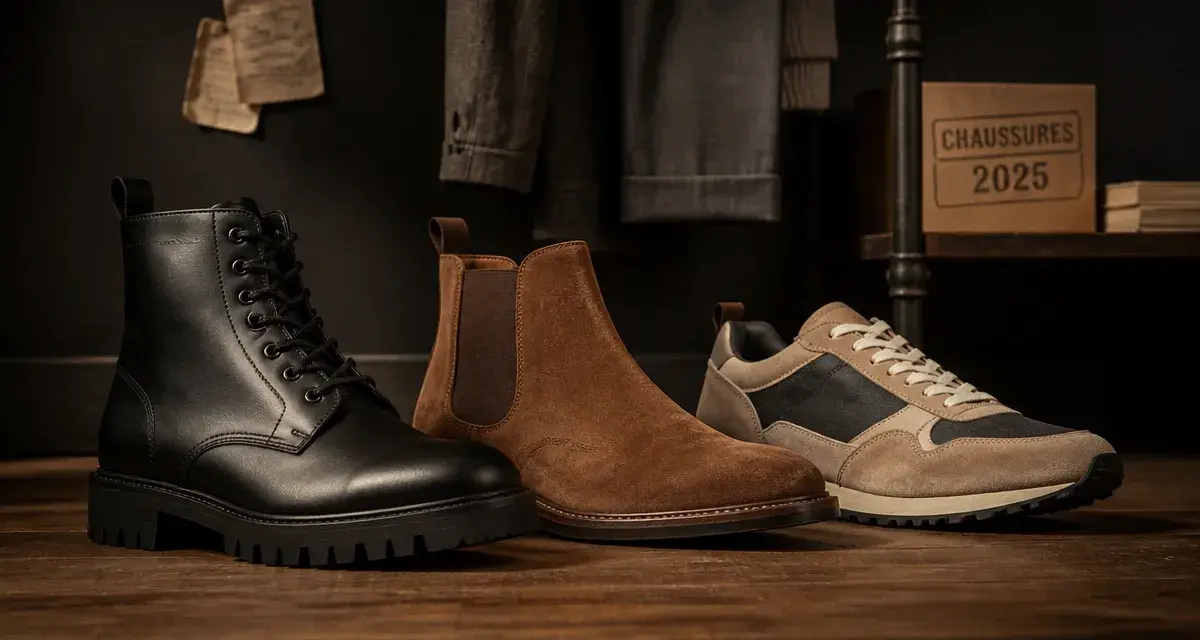 Chaussure homme tendance 2025 : combat boot, Chelsea et sneaker