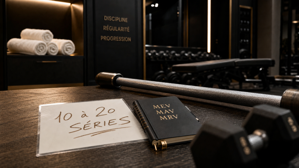 Combien de serie par muscle par semaine : 10 à 20 séries pour l’hypertrophie
