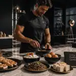 comment manger 150 g de protéine par jour, assiettes variées sur table moderne