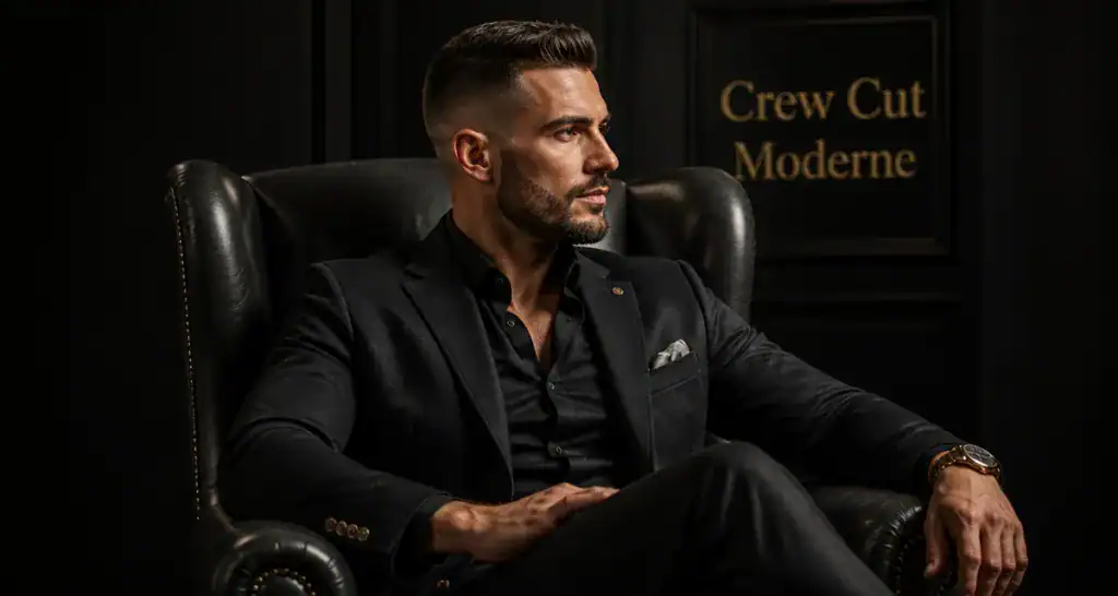 crew cut revisité sur homme élégant