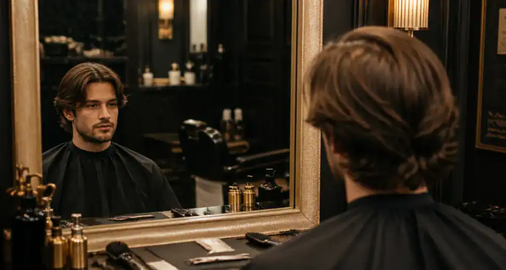 dégradé mi long homme coiffure premium