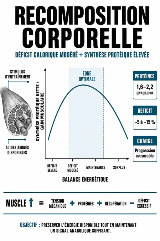 Infographie sur l'alimentation pour prendre du muscle et perdre de la graisse