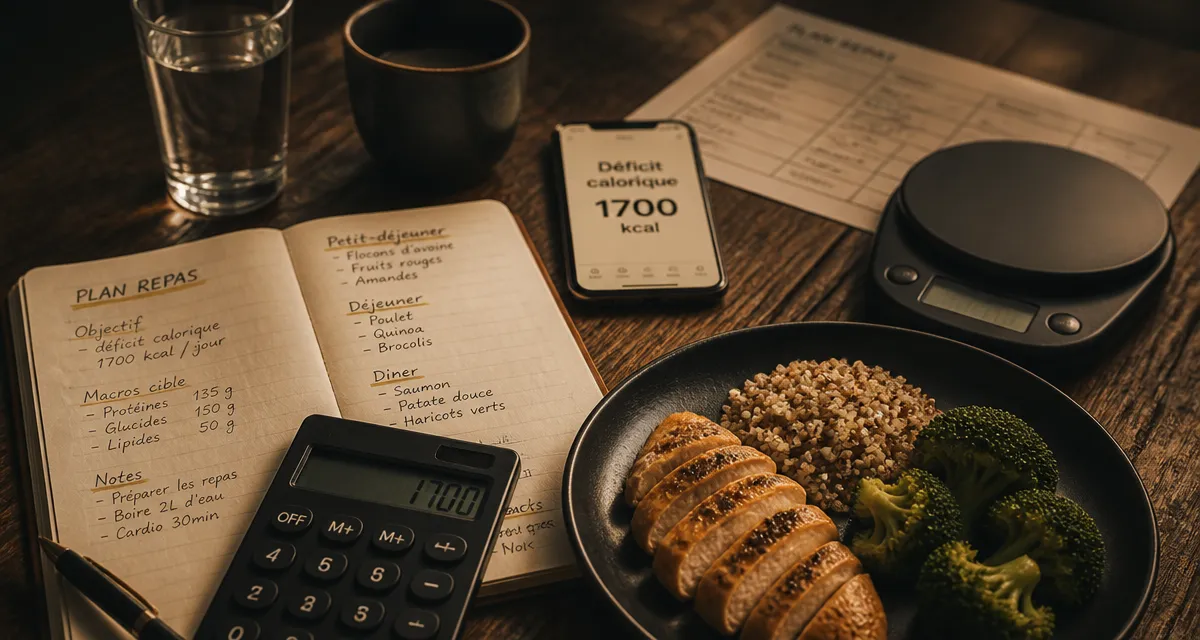 Être en deficit calorique : table repas, calcul 300 kcal